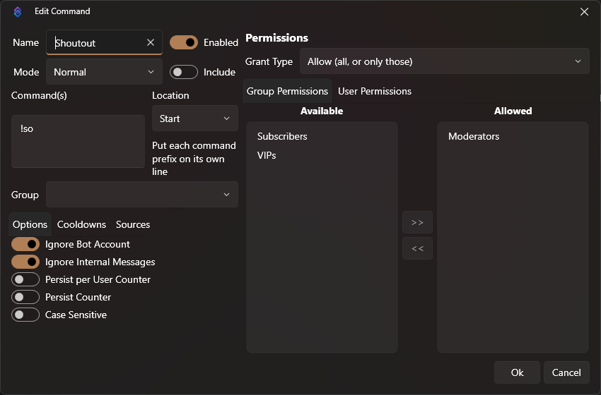 Command Config