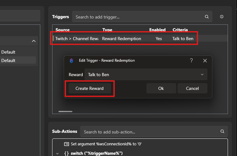 Action Triggers